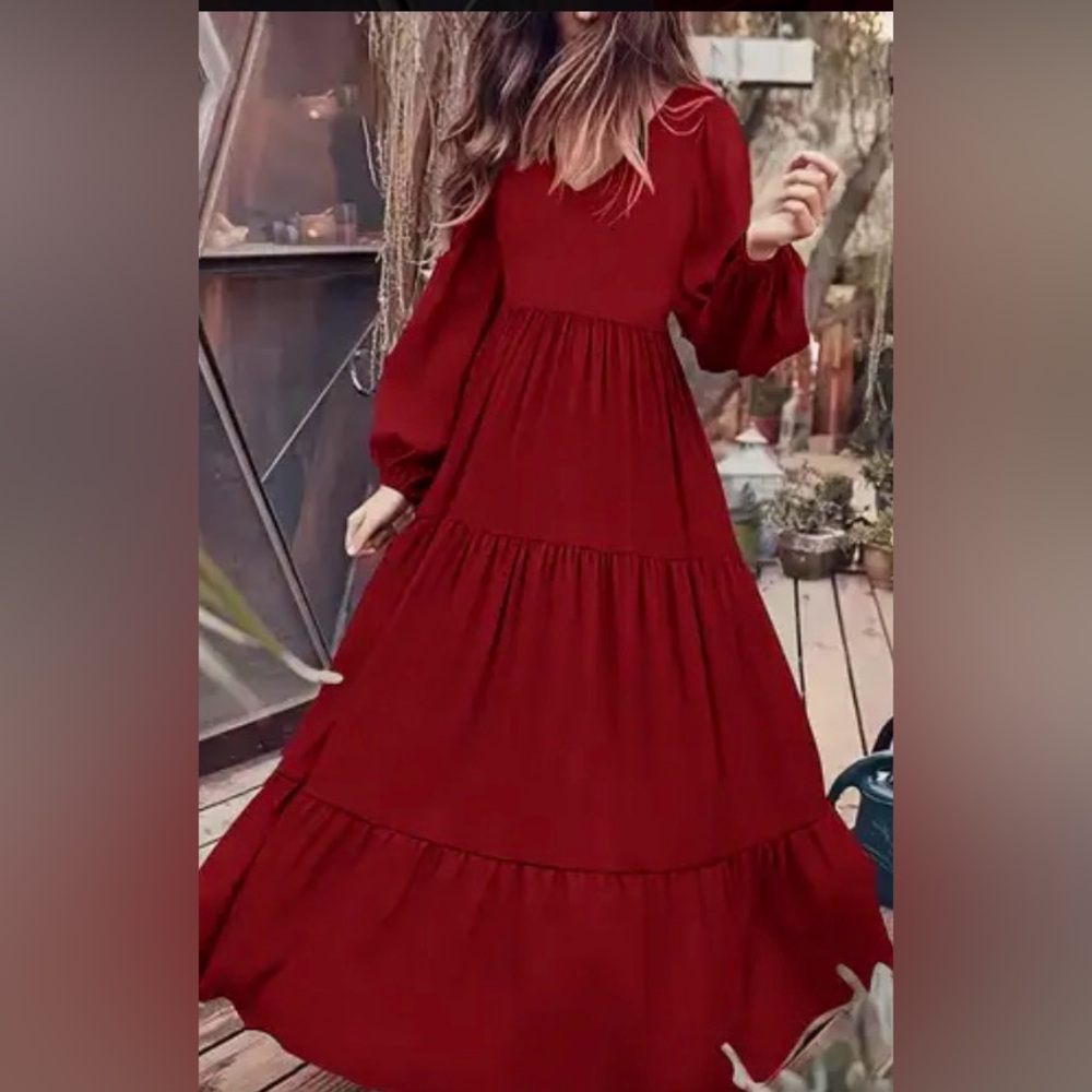 SHEIN Red Maxi Dress